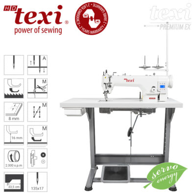 texi walker wf servo premium ex upholstery and leather lockstitch machine with built in servo motor bottom feed and walking foot large hook complete sewing machine