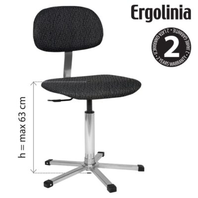 Cart ergolinia evo2 industrial rotary chair upholstered pneumatic lift