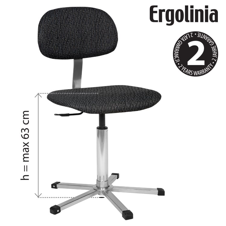 ergolinia evo2 industrial rotary chair upholstered pneumatic lift