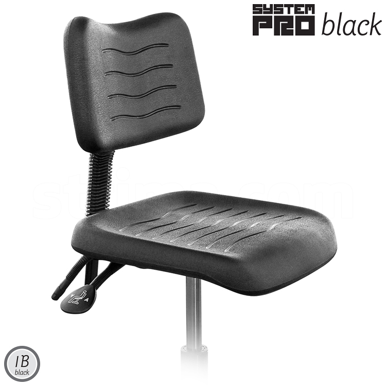 system pro black 1b octopus chair seat with backrest black