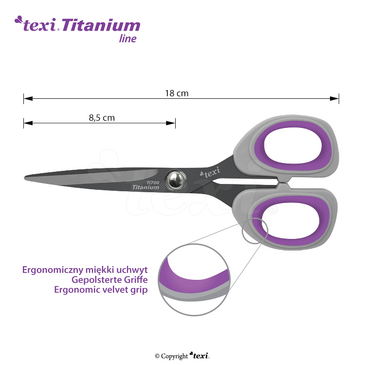 texi titanium ti700 7 18 cm titanium coated professional dressmaker shears