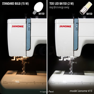Symaskinslampa texi led ba15d led lamp for household sewing machines 230 v 2 w 1