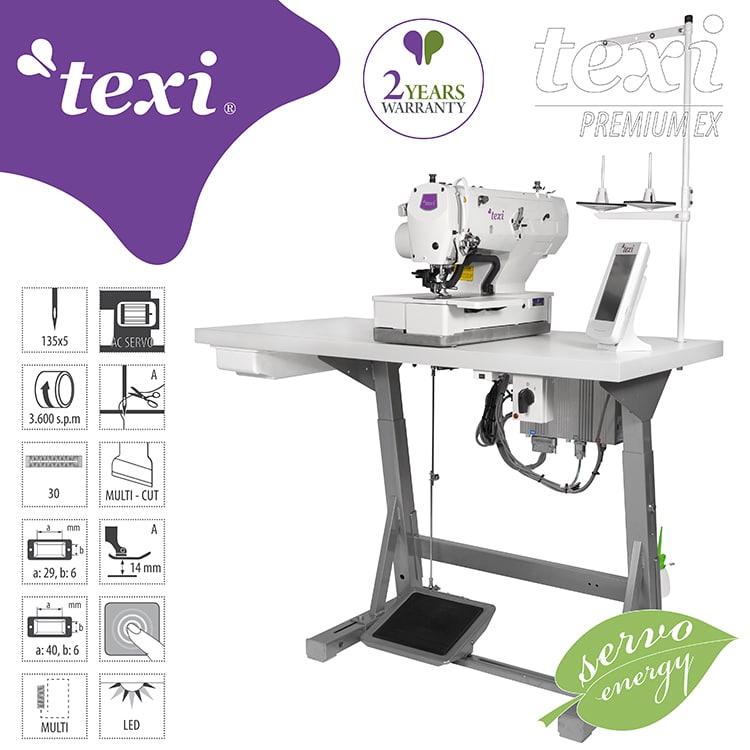 TEXI O texi o premium ex electronic buttonhole machine complete machine with 2 years warranty