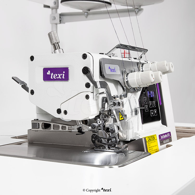 texi quattro 24 n premium 1ex 4 thread mechatronic overlock machine with needles positioning complete sewing machine 2 years warranty