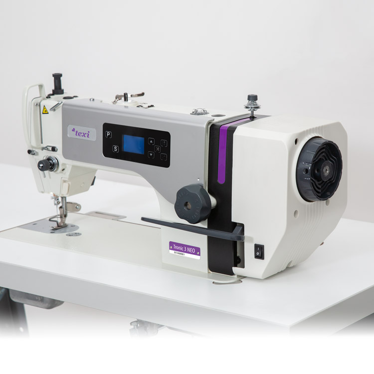 TEXI TRONIC 3 NEO, halvautomatisk industrisymaskin texi tronic 3 1neo premium mechatronic lockstitch machine for light and medium materials with needle positioning and thread cutting complete machine