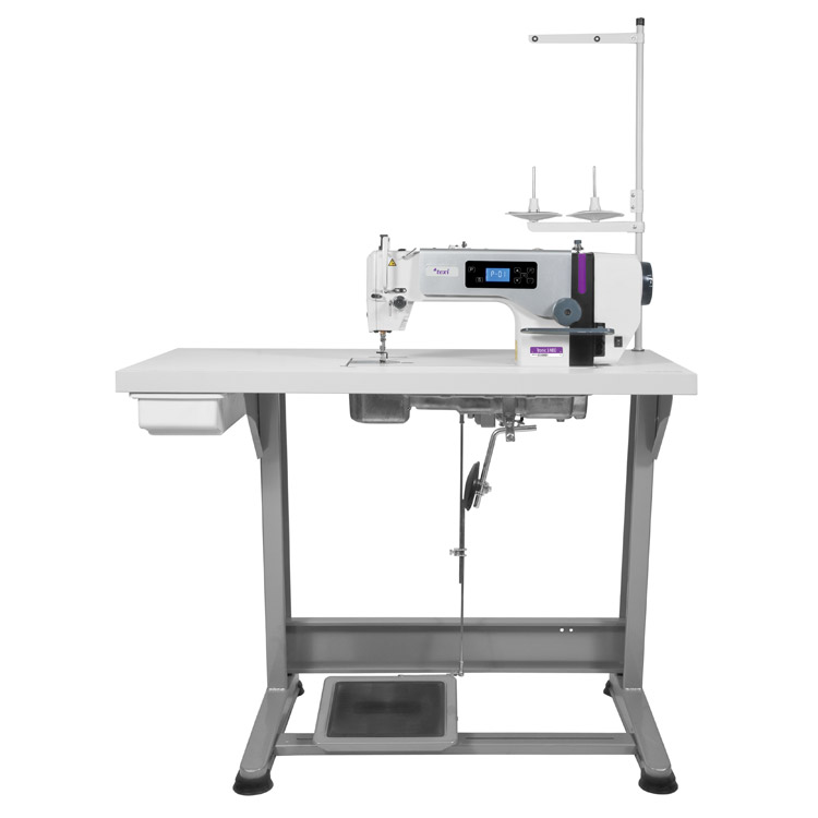 TEXI TRONIC 3 NEO, halvautomatisk industrisymaskin texi tronic 3 neo premium mechatronic lockstitch machine for light and medium materials with needle positioning and thread cutting complete machine