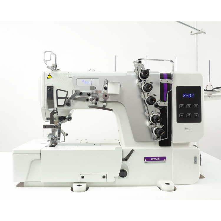 TEXI TRECCIA N texi treccia n premium ex 3 needle flat bed coverstitch interlock machine with built in ac servo motor and needles positioning complete sewing machine with 2 years warranty 2
