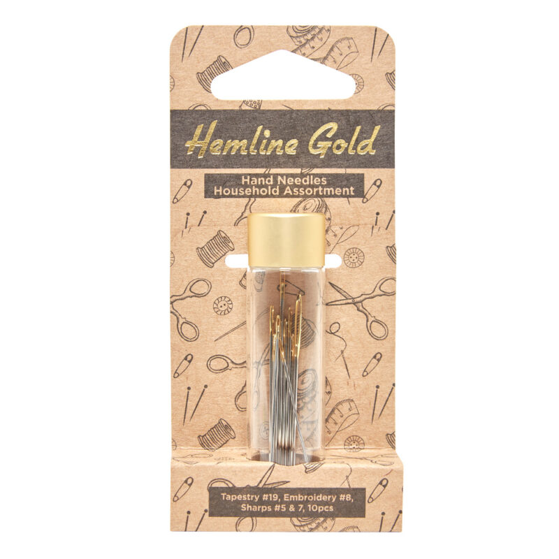 Hushållsortering 10 nålar - Hemline Gold 214G HG Front 1