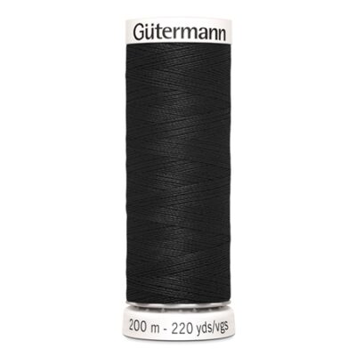 Gutermann Sytråd Polyester 000 svart- 200m