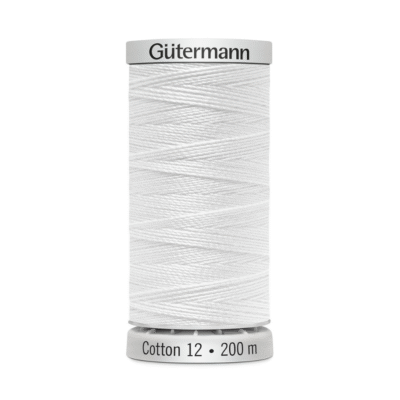 Gutermann Cotton 12 Färg 1001 - 200m